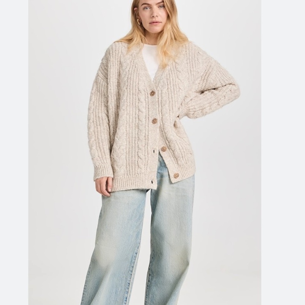 Cable Cocoon Cardigan oatmeal - Picture 12 of 12
